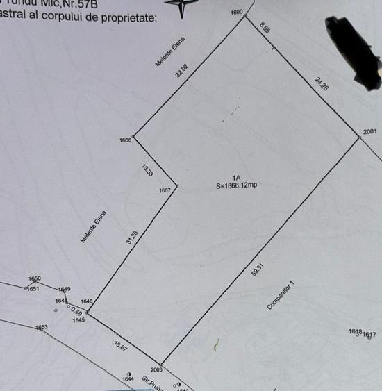 Teren Construcții intravilan de 1666.1199951172 mp, în Prundu