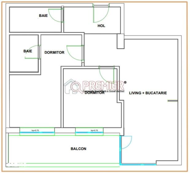 Apartament cu 3 camere în Metalurgiei