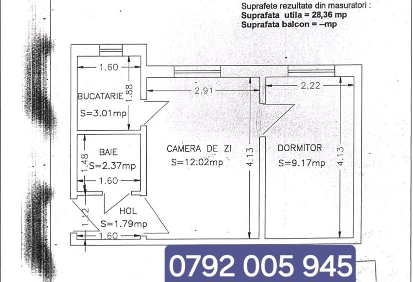 cireșica-2 camere confort 3,etajul 1 - 5