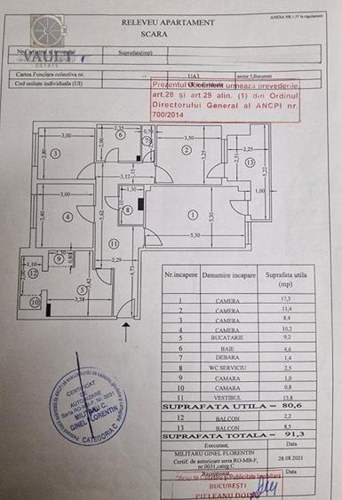 APARTAMENT 4 CAMERE-RAHOVA-BLOC REABILITAT-2 BAI-2 BALCOANE - 13
