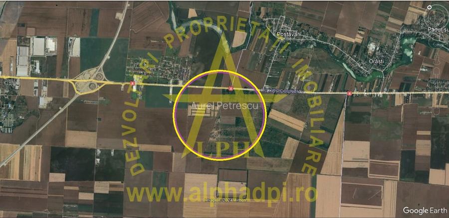 Teren 12,8 ha  ideal dezvoltare rezidențială, Popești-Leordeni (DN4)