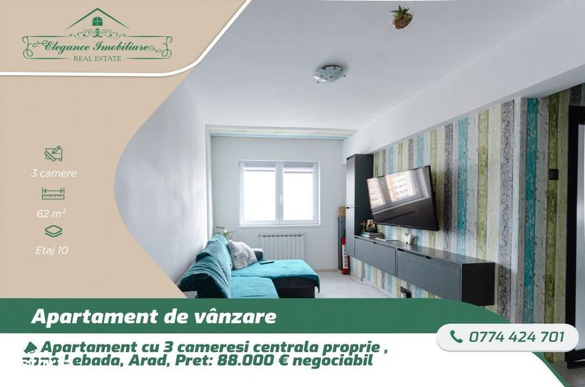 apartament cu 3 camere , zona Lebada Arad - 8