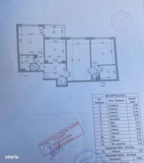 Apartament cu 3 camere semidecomandat în Militari