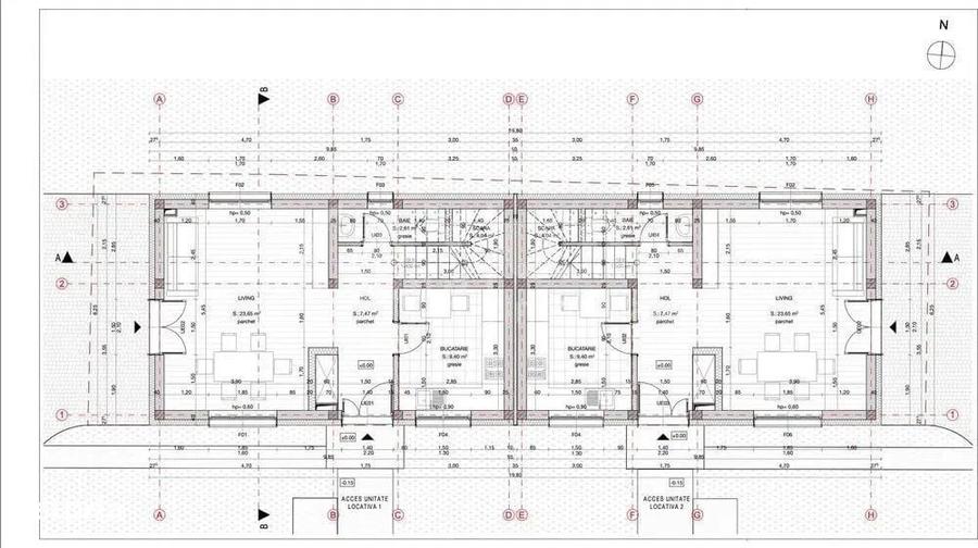 Duplex cu 4 camere cu Canalizare în Someșeni