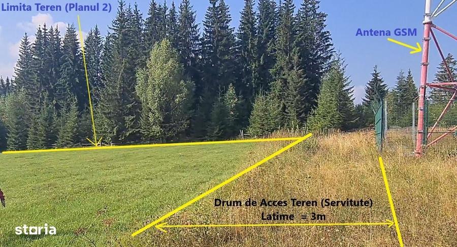 Vatra Dornei - Saru Dornei, Teren S = 6450 mp; 13 km de Vatra Dornei - 10