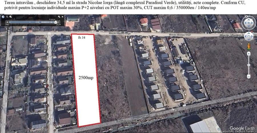 Teren dezvoltare Tunari / Nicolae Iorga / 2500mp / fs 34 - 1
