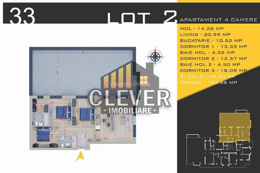 Apartament 4 camere Loc Parcare BONUS Metrou Nicolae Teclu