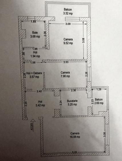 Apartament modern, 3 camere, 60 mp utili - zona Lipovei - 10
