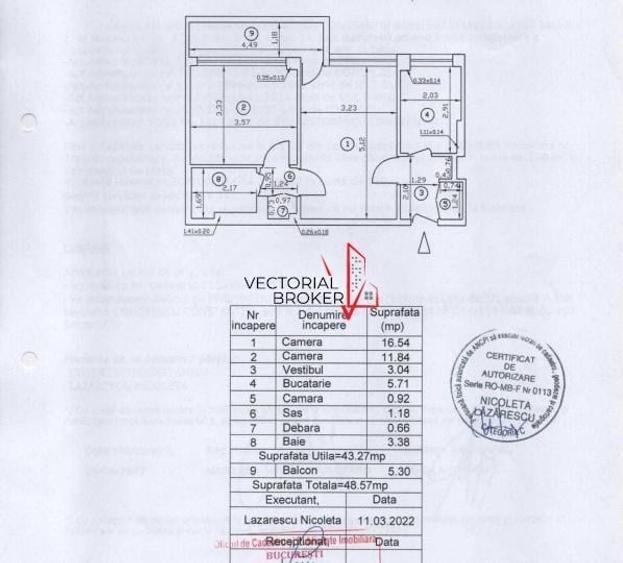 2 camere, semidecomandat, 50mp, bl.reabilitat, mobilat, Pta Muncii- Gh. Petrascu - 6