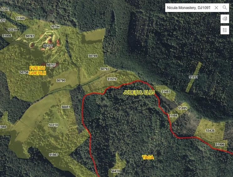 Terenuri extravilane pasune 3,5 ha. Nicula,Gherla ,jud.Cluj - 1