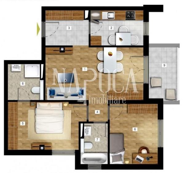 Apartament 3 camere de vanzare in Intre Lacuri, Cluj Napoca - 12