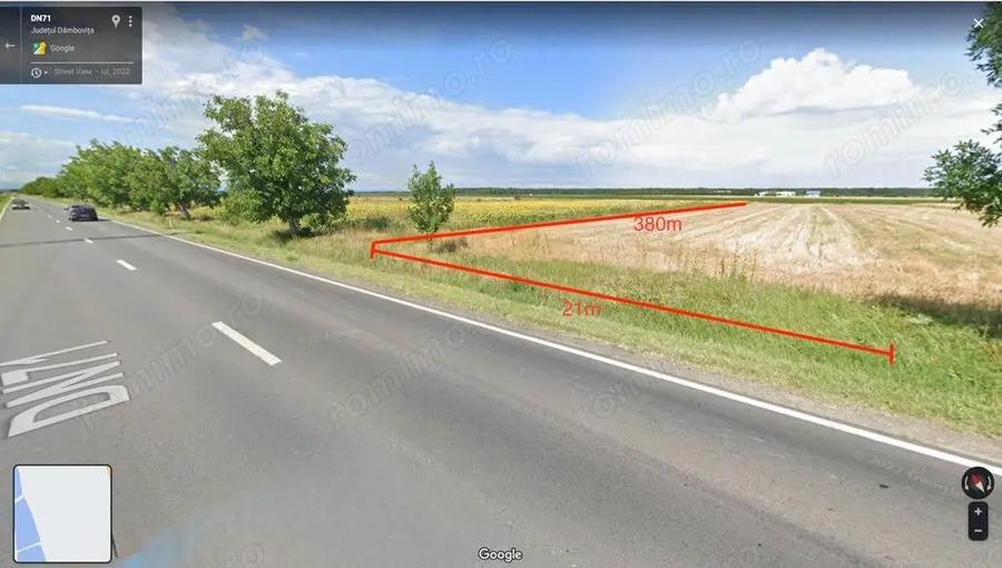 Teren Nucet 8018m Deschidere 21m la DN71 Targoviste - 1