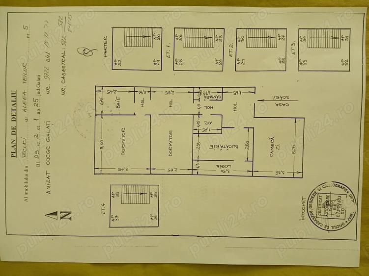 Apartament cu 3 camere, etaj1,Zona industriala , Tecuci - 24