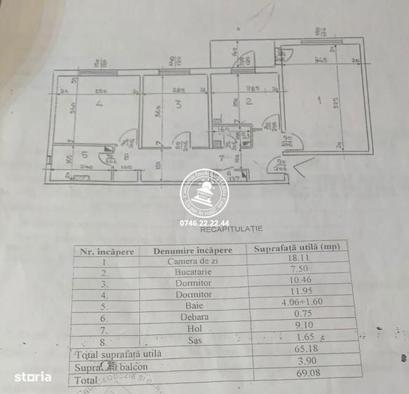 Apartament 3 camere | Nicolina 1 Str. Salciilor | Etaj 2 | 69 m - 1
