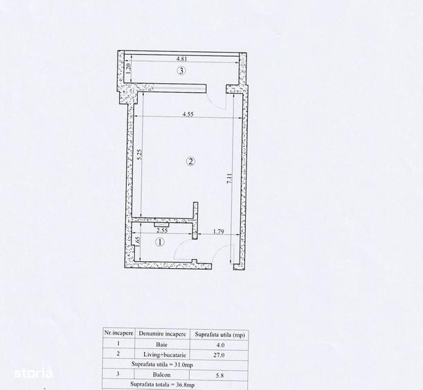 Apartament 1 camera 37 mp mobilat, 1 loc de parcare Fusion Towers CUG - 2