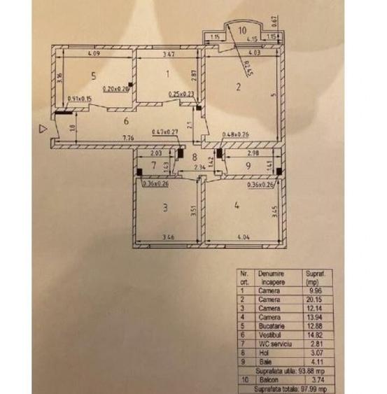 Apartament 4 camere, zona 13 Septembrie, Sebastian - 3