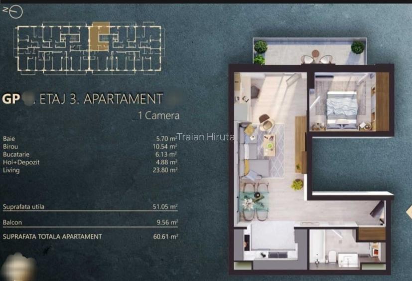 Apartament 2 camere, 51mp, Elite City