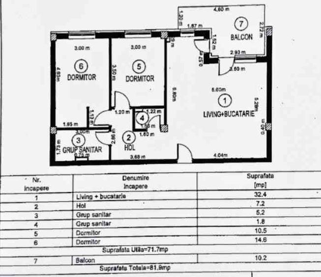 Proprietar | 3 camere | decomandat | 72 mp utili + terasa 10 mp, parcare | etaj 6/9 Lup Residence / Prelungirea Mihai Viteazu - 7
