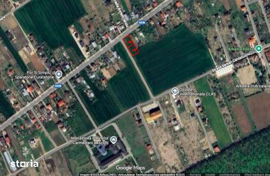 Teren de 785mp cu deschidere dubla 23/34m, strada principala Cioflicen - 7