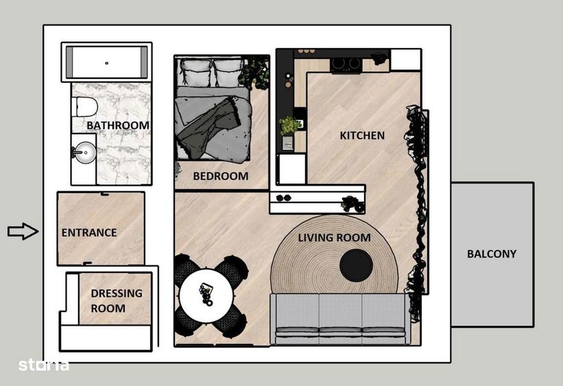 Studio Complet Mobilat & Utilat Cortina North | Investitie ideala - 4