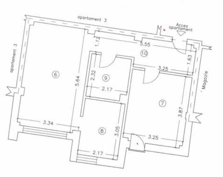 Apartament cu 2 camere decomandat în Est