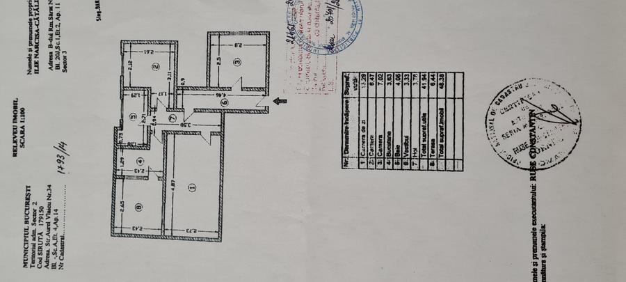 Apartament cu 3 camere decomandat în Dacia