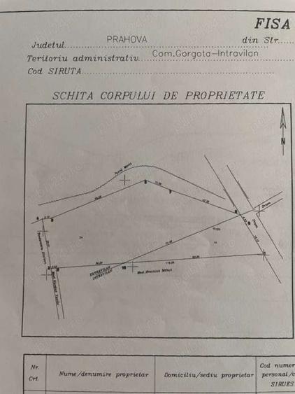 Teren de 4200 mp, în Gorgota