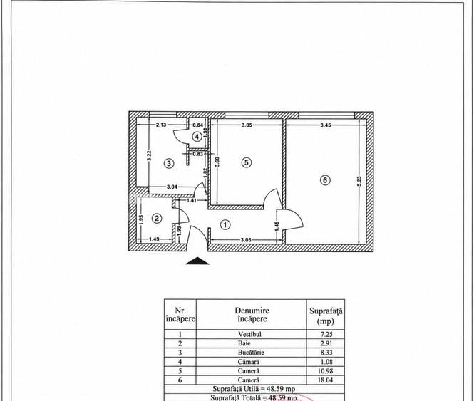 Apartament cu 2 camere decomandat, mobilat în Drumul Taberei