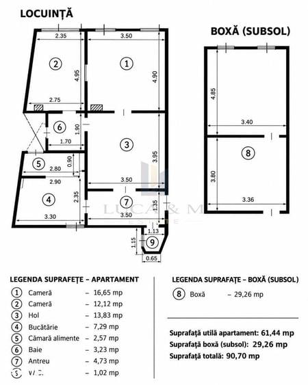 Apartament cu 3 camere în Traian