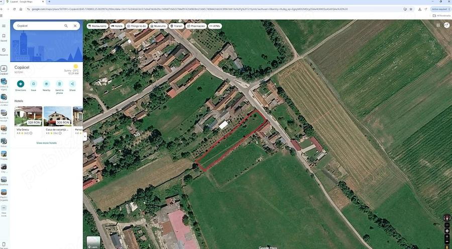 Teren de 2116 mp, în Copăcel