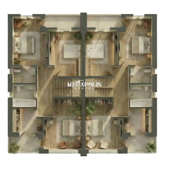 Duplex cu 4 camere cu Canalizare în Central