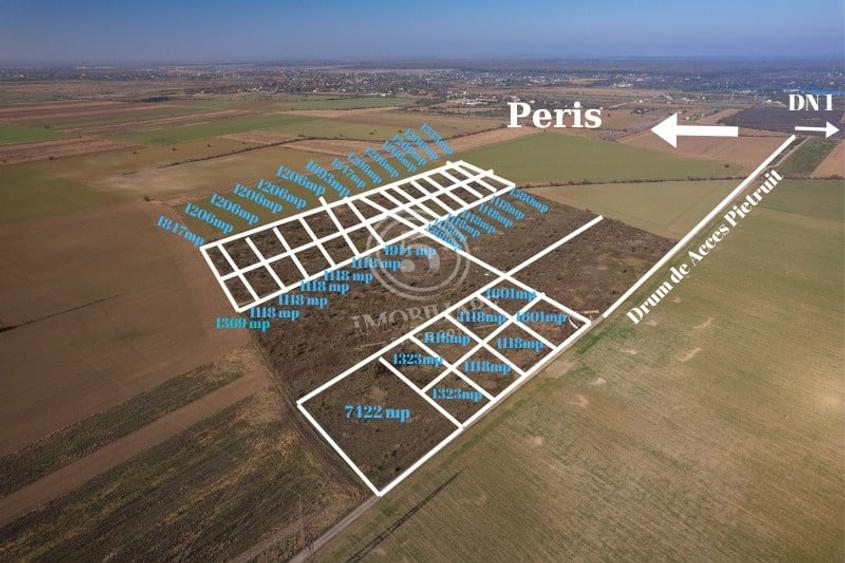 Teren Construcții intravilan de 1118 mp, în Periș