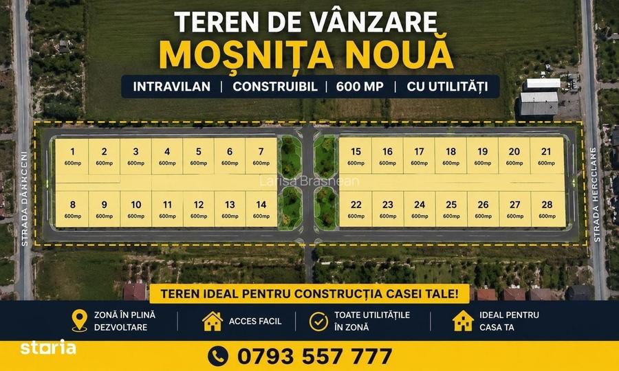 Teren de vanzare,in Mosnita Noua