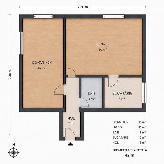 Apartament cu 2 camere în Central