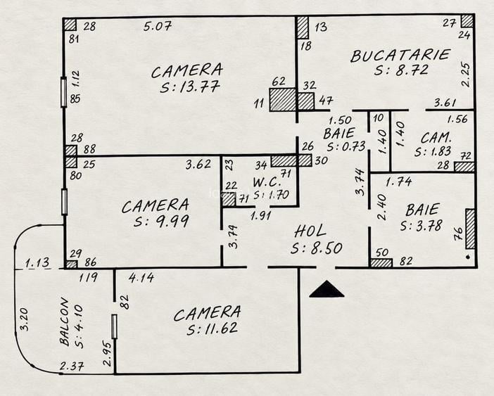 Apartament 3 camere decomandate Marasti Fsega
