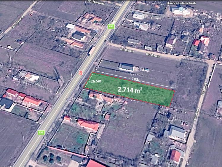 Teren Construcții intravilan de 2714 mp, în Potârnichești