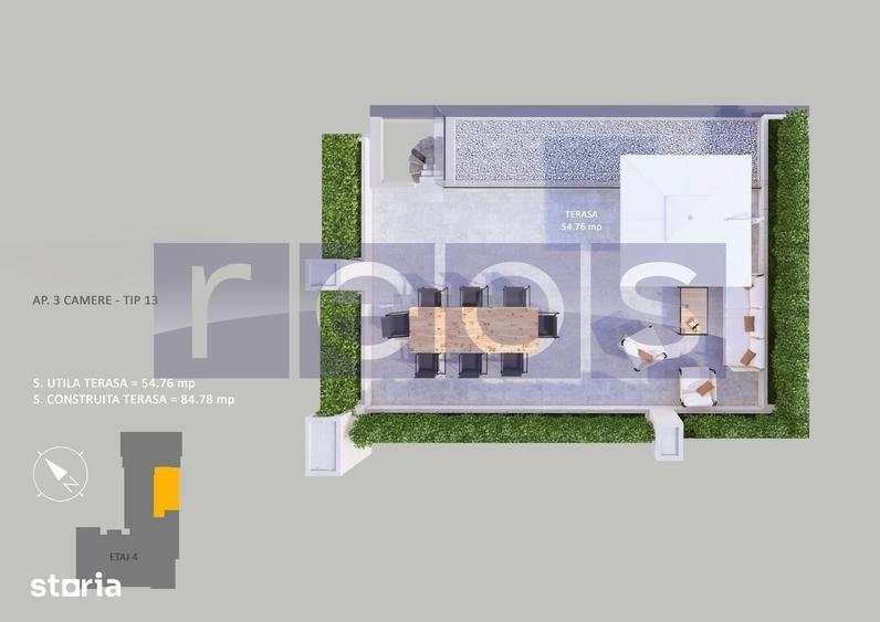 Apartament cu 3 camere în Central