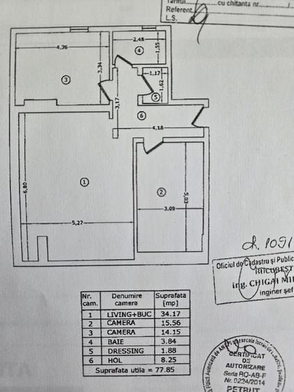 Apartament cu 3 camere decomandat, mobilat în Drumul Taberei