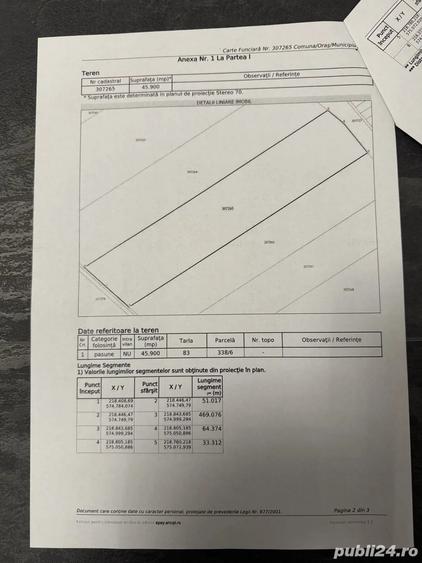 Teren de 46 mp, în Pilu