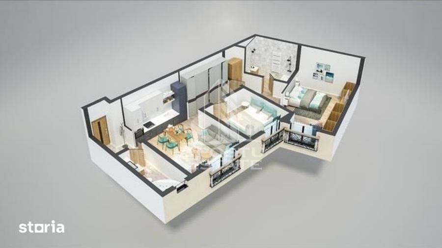 Apartament cu 3 camere în Plopi