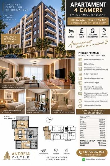 Apartament cu 4 camere în Berceni
