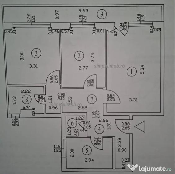 Apartament 3 Camere spatios , mobilat si utilat , Panteli... - 1