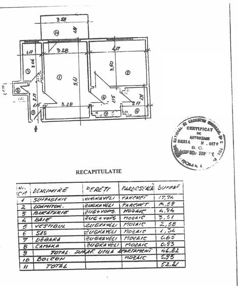 Apartament cu 2 camere semidecomandat în Câmpia Libertății