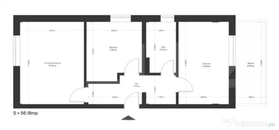 Apartament cu 3 camere decomandat în Ghirodei