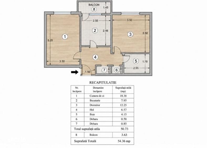 Apartament 2 camere Popa Sapca, confort 1 decomandat, etaj 2, renovat - 3