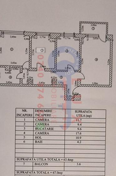 Apartament cu 3 camere decomandat în Piața Nouă