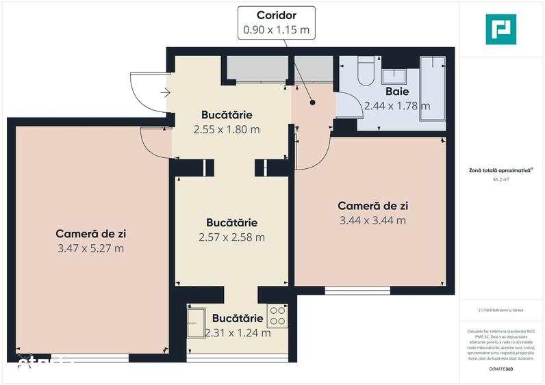 Apartament cu 2 camere, modern, etaj 3, Rogerius - 13