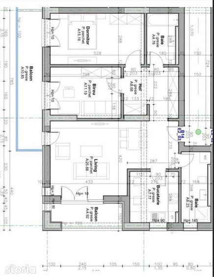 Apartament cu 3 camere în Central