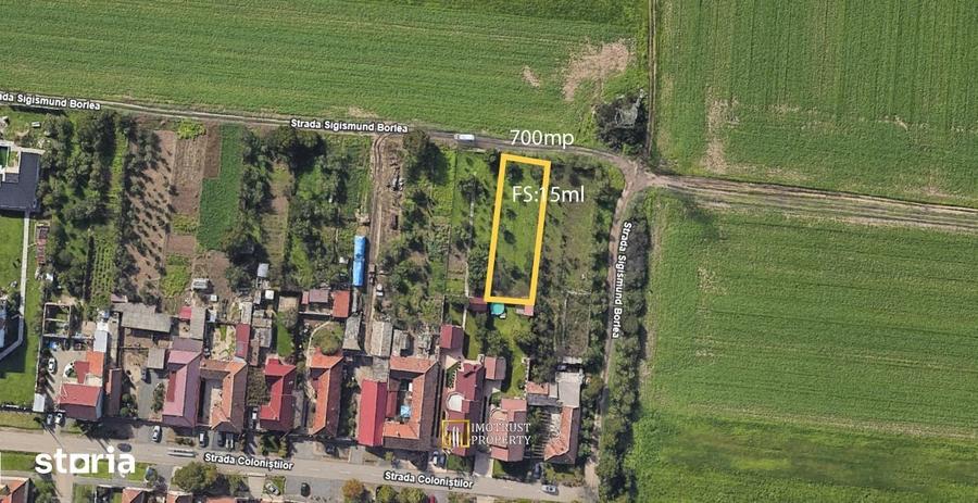Teren de 700 mp, în Aradul Nou