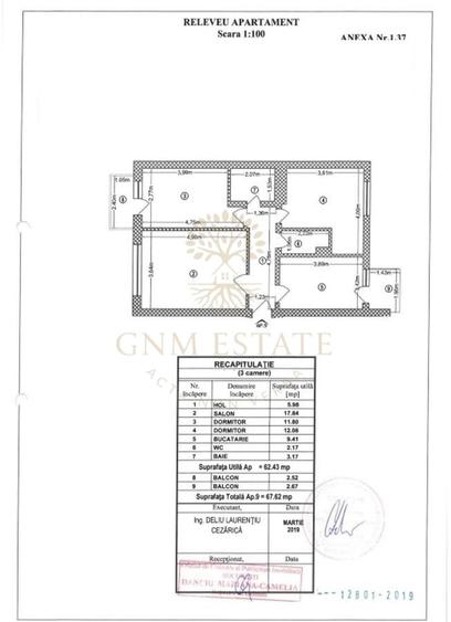 Apartament cu 3 camere decomandat, mobilat în Parcul Carol